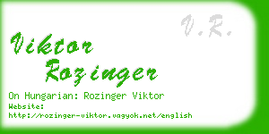 viktor rozinger business card